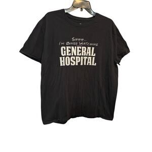 Shhhh…. I’m Binge Watching General Hospital Soap Opera T Shirt Black XL